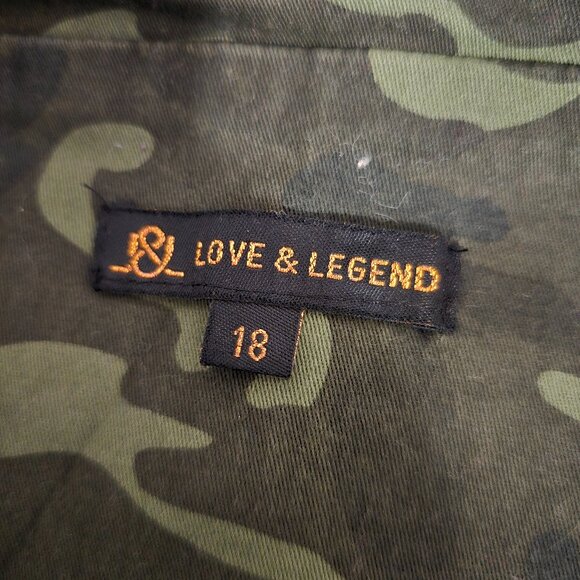 LOVE & LEGEND WOMENS  camo green  JACKET - Picture 3 of 3